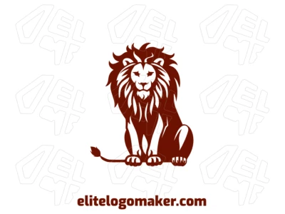 Una ilustración profesional y creativa de un león imponente, diseñado como un mascota para un logotipo audaz y único.