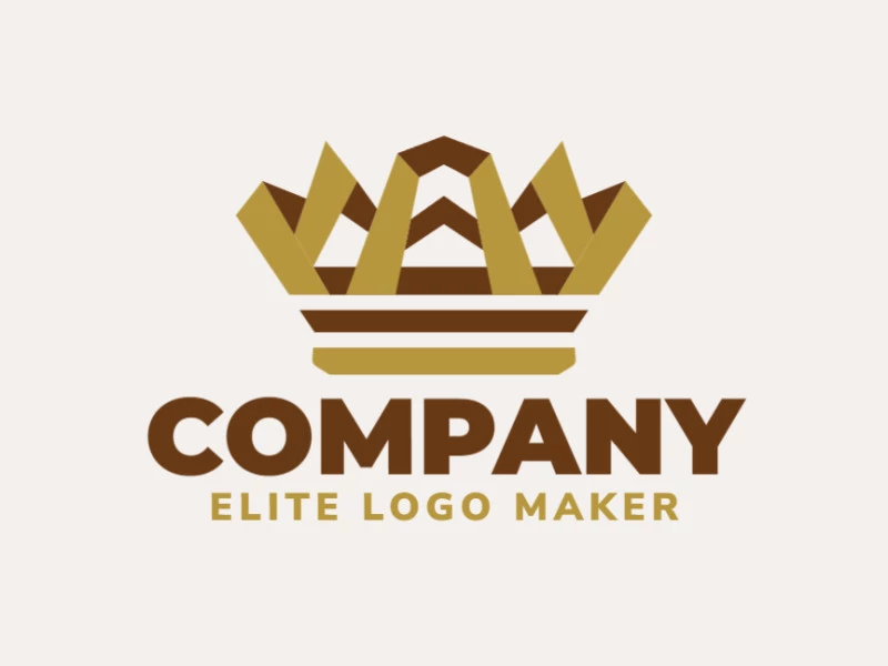 Logotipo ideal para diferentes negocios en forma de una corona, con diseño creativo y estilo abstracto.