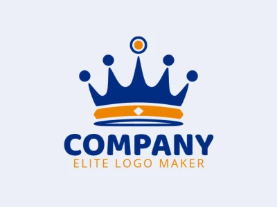 Logotipo personalizable en forma de una corona con diseño creativo y estilo minimalista.