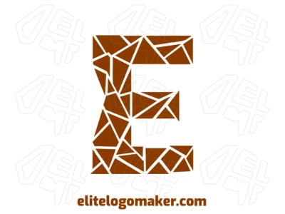 Un logotipo personalizable con la letra "E" en estilo mosaico, diseñado con detalles intrincados para crear una identidad visual única y adaptable.