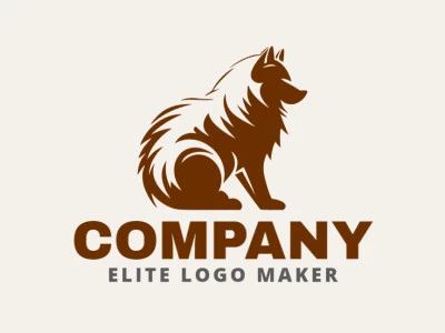 Un logotipo de perro en tonos de marrón estilo animal, mostrando el encanto y la lealtad de nuestros amigos peludos.