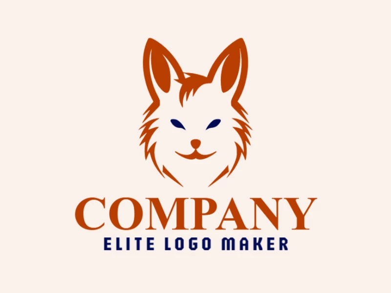 Logotipo profesional en forma de un perro con diseño creativo y estilo simple.