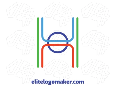 El dron simple fusionado con la letra "H" crea un diseño llamativo que combina tecnología y estilo para un concepto de logo moderno.