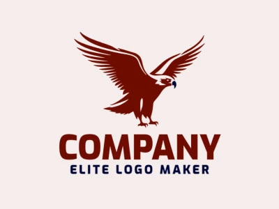 Logotipo profesional en forma de una águila volando con diseño creativo y estilo simple.