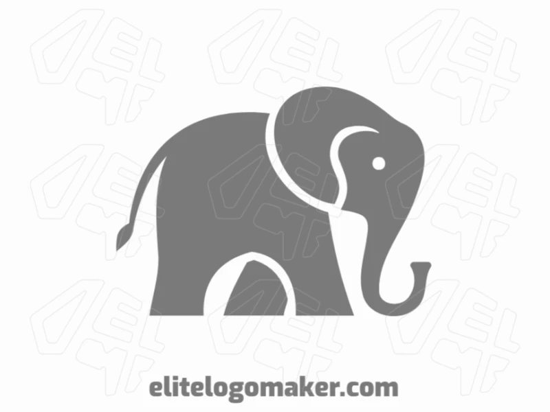 Un elefante elegante y atractivo en estilo animal, con líneas suaves y una apariencia refinada para un aspecto distinguido y atemporal.