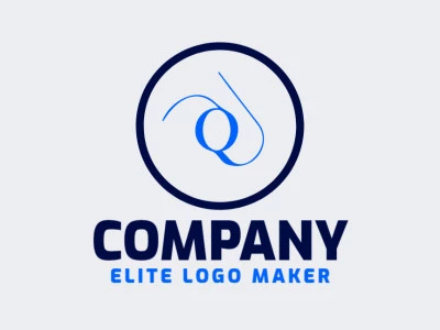 Un logotipo de letra inicial con la elegante letra 'Q', que ofrece un diseño excelente y personalizable para una identidad de marca refinada y distintiva.