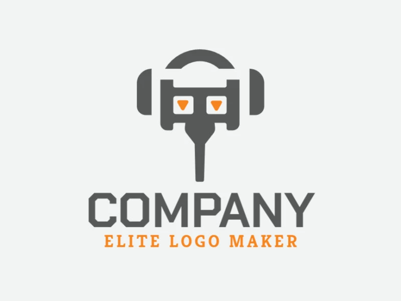 Cree un logotipo memorable para su negocio en forma de un elefante, con un estilo simple y un diseño creativo.