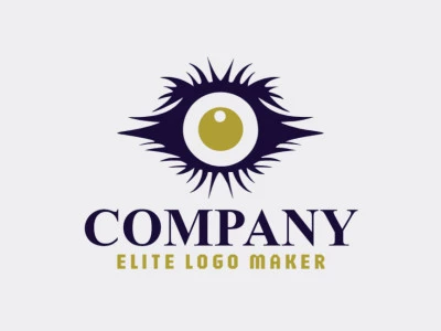 Logotipo ideal para diferentes negocios en forma de un ojo, con diseño creativo y estilo abstracto.