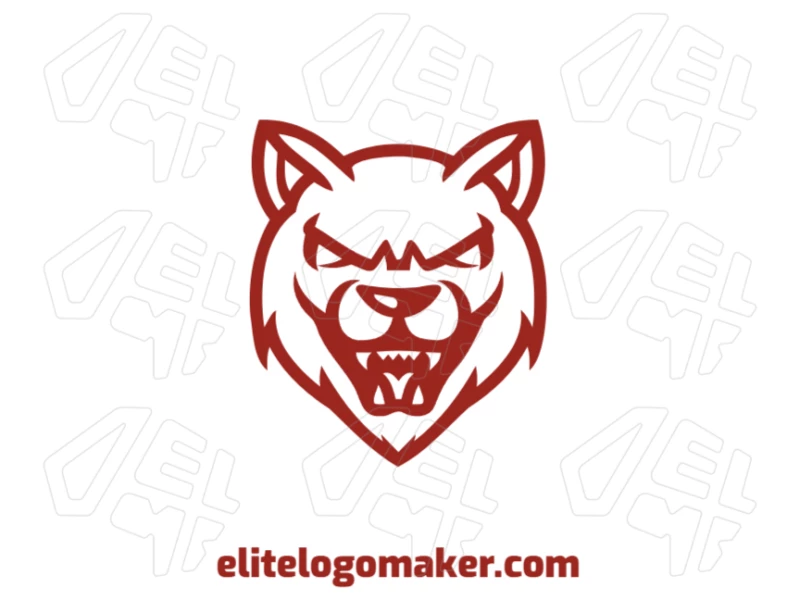 Oso Bravo Con Dientes Afilados - Logotipo Interesante Y Profesional Logotipo único en estilo animal con un oso bravo y dientes afilados, ofreciendo un diseño potente e inolvidable.