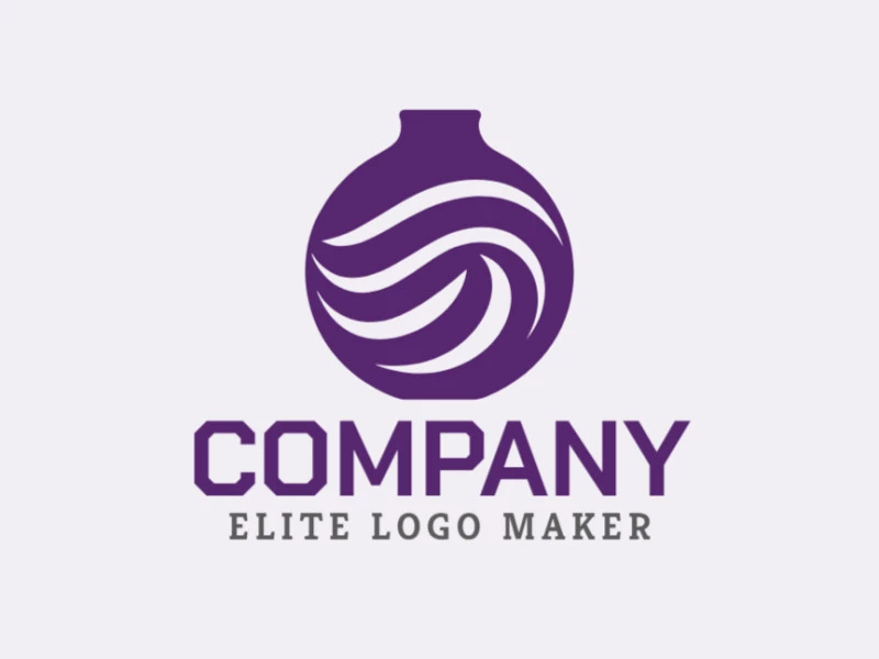 Logotipo ideal para diferentes negocios en forma de una Maceta, con diseño creativo y estilo simple.