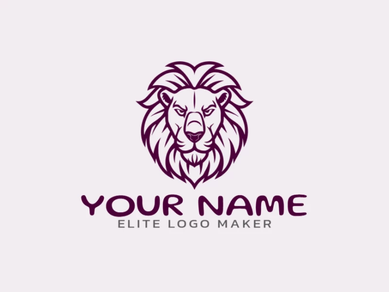 Un diseño de logotipo de mascota con un león amigable, ofreciendo una identidad visual cálida y accesible, ideal para construir una imagen de marca memorable.