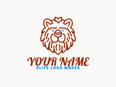 Un logotipo de cabeza de oso peluda en estilo animal, diseñado para ofrecer una identidad de marca fuerte y memorable con atractivo natural.