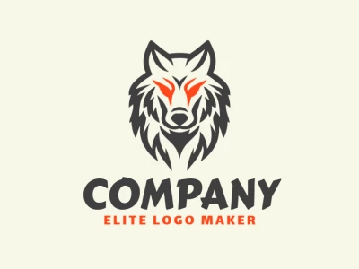 Un logotipo económico pero creativo con una cabeza de lobo gris abstracta, diseñado para ofrecer una identidad visual audaz y distintiva para tu marca.