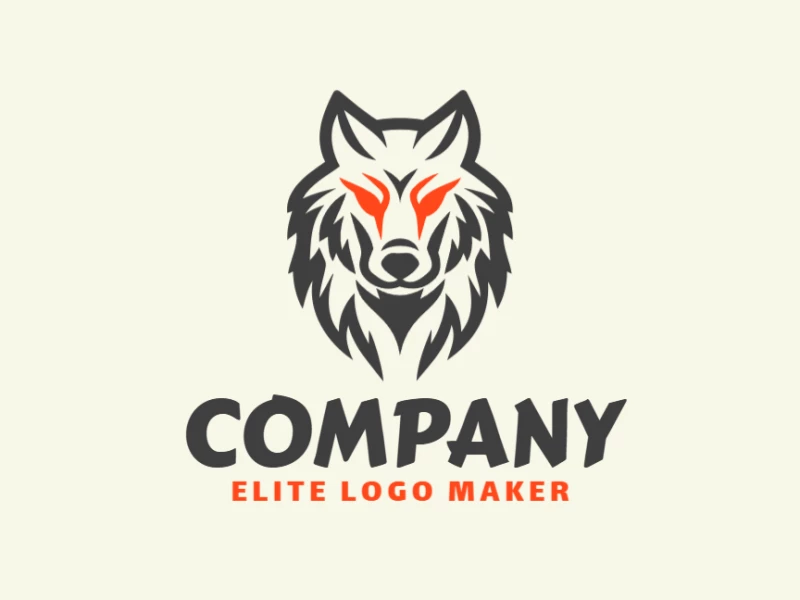 Un logotipo económico pero creativo con una cabeza de lobo gris abstracta, diseñado para ofrecer una identidad visual audaz y distintiva para tu marca.