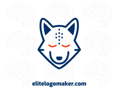 Una cabeza de lobo con un diseño de alto nivel y un concepto llamativo, perfecta para crear una identidad de marca audaz y distintiva.