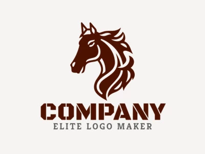 Un logotipo abstracto de caballo, diseñado de manera creativa para ser atractivo y hermoso.