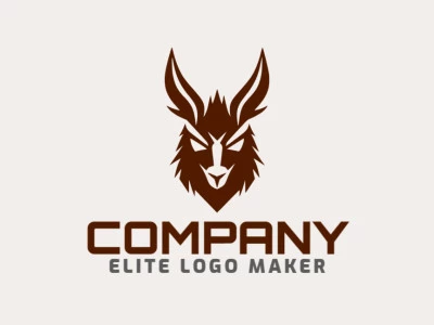 Logotipo ideal para diferentes negocios en forma de una cabeza de canguro, con diseño creativo y estilo mascota.