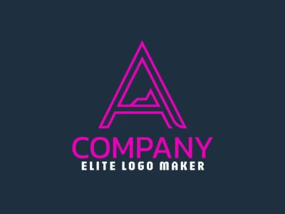 El logotipo presenta la letra 'A' elaborada con líneas finas en un estilo minimalista, creando un modelo de logotipo elegante y moderno con un aspecto limpio y refinado.