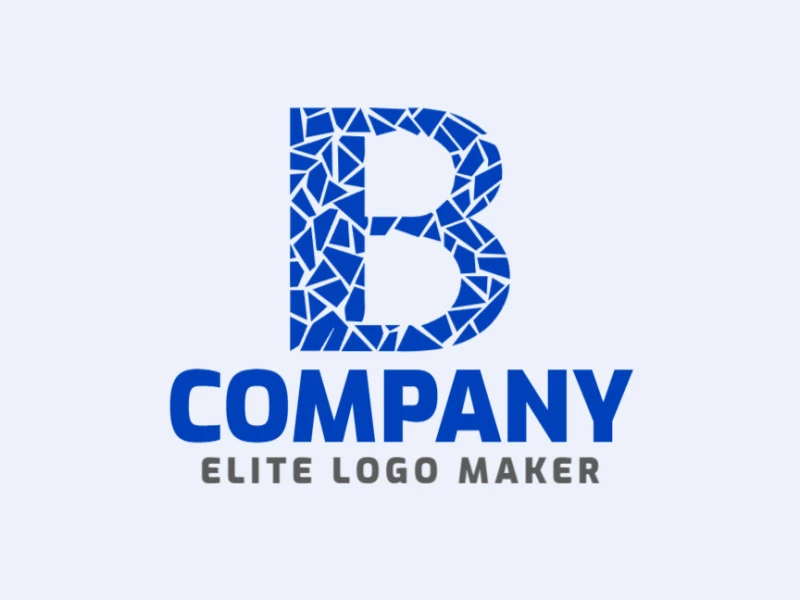 Creando un logotipo estilo mosaico que presenta la letra "B", evocando sofisticación y creatividad.