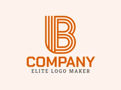 Un diseño de logo elegante que presenta la letra 'B' elaborada con múltiples líneas para un toque moderno.