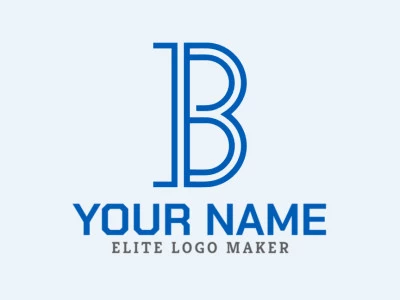 Un logotipo original y de calidad con la letra inicial 'B' azul minimalista que encarna simplicidad y profesionalismo.