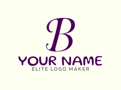 Un logotipo en estilo de letra inicial con la letra 'B', ideal para una apariencia profesional de negocios.