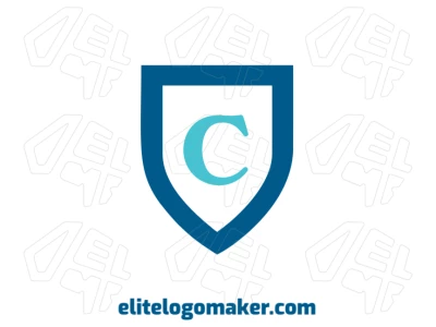 La letra "C" dentro de un escudo medieval crea un diseño de emblema fuerte para generar logotipos únicos y personalizables con estilo impactante.