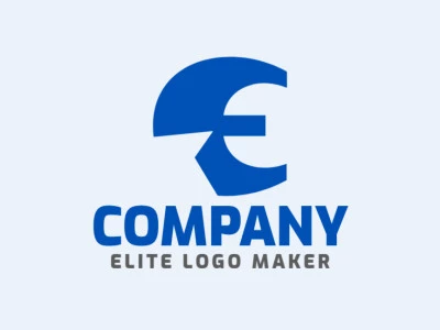 Un logotipo minimalista con la letra 'E', elegantemente diseñado con líneas limpias en un tono azul refinado, que encarna la simplicidad y la sofisticación.