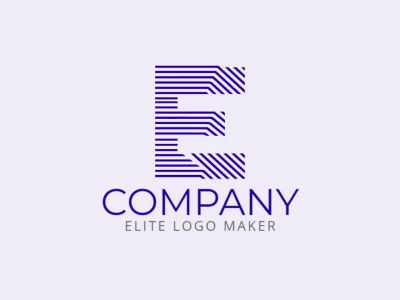 Un diseño de logotipo que presenta la letra 'E' construida con múltiples líneas, emanando una sensación de fluidez e innovación.