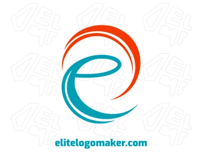 Una letra "E" profesional compuesta por formas abstractas, creando un diseño inicial moderno y dinámico.
