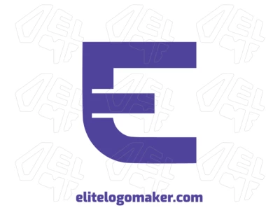 Logotipo de la letra inicial "E" con diseño personalizable, ideal para una marca lujosa que busca destacar con elegancia y simplicidad.