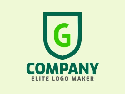 Un interesante y creativo modelo de logotipo que presenta una combinación abstracta de la letra "G" y un escudo, perfecto para una identidad de marca cautivadora.