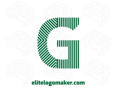 Diseño de logotipo elegante con la letra "G" formada por varias líneas en estilo de letra inicial, ideal para una marca moderna y refinada.