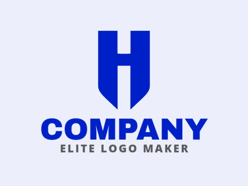 Un logotipo creativo y profesional, minimalista, con la letra 'H', diseñado para transmitir una identidad moderna, elegante e impactante para cualquier marca.