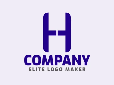 Un logotipo profesional con la letra 'H', diseñado con un estilo moderno de letra inicial para una apariencia fuerte y sofisticada.