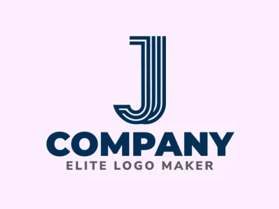 Un logotipo moderno con la letra inicial 'J' en azul, diseñado para encarnar una identidad de marca profesional y contemporánea.