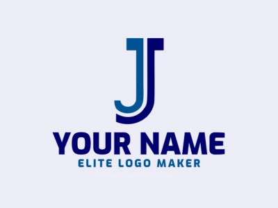 Un logotipo minimalista y elegante con la letra 'J' en formas simples y limpias.