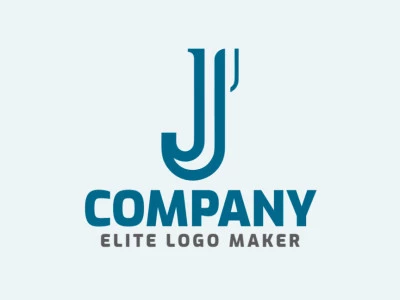 El logotipo combina creativamente curvas elegantes con líneas audaces para formar la letra inicial 'J', haciéndolo un logotipo creativo y adecuado para diversas marcas modernas.