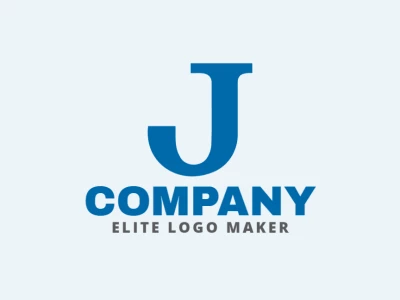 Un logotipo personalizable con la letra 'J' en estilo minimalista, diseñado con líneas limpias y simplicidad para un aspecto versátil y moderno.