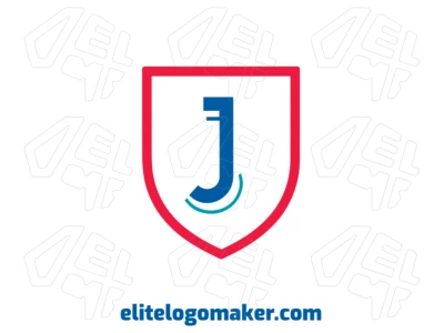 Logotipo simple con la letra "J" dentro de un escudo medieval, ideal para destacar la identidad de una compañía.