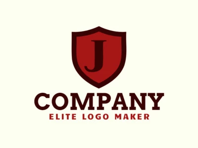 Un logotipo emblema con la letra 'J' dentro de un escudo, diseñado con detalles elegantes para crear un símbolo de marca refinado y prestigioso.