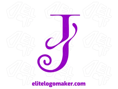Una letra "J" única con diseño diferenciado, destacando su forma distinta y original.