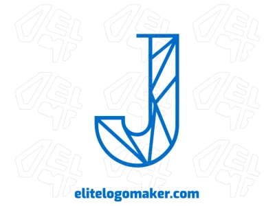 Diseño gracioso de logo con la letra "J" con diseño personalizable y estilo mosaico, ofreciendo una identidad visual minimalista y elegante.