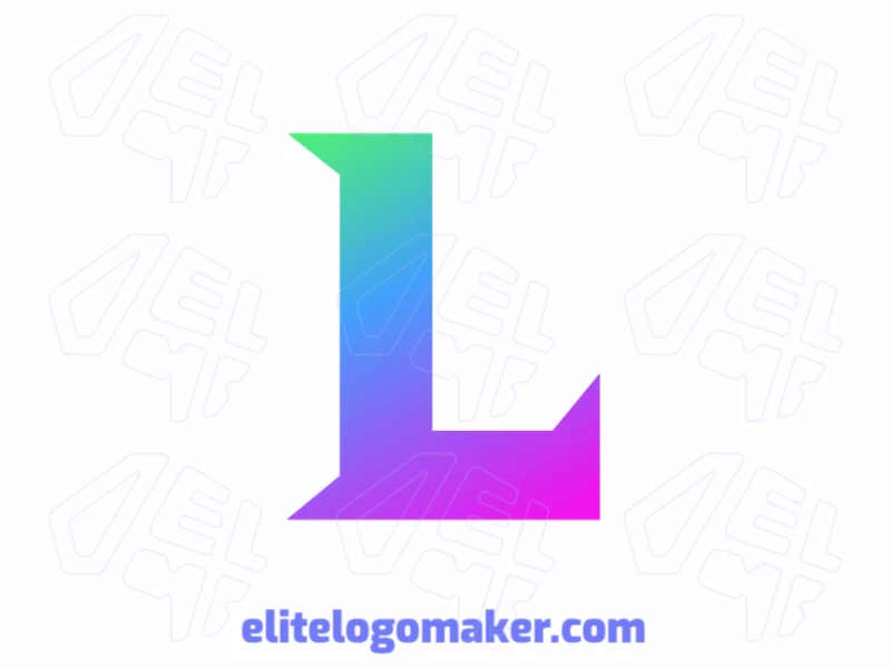 Un logotipo con estilo degradado con la letra 'L', que ofrece un diseño barato y adecuado con una transición suave de colores para una marca moderna.