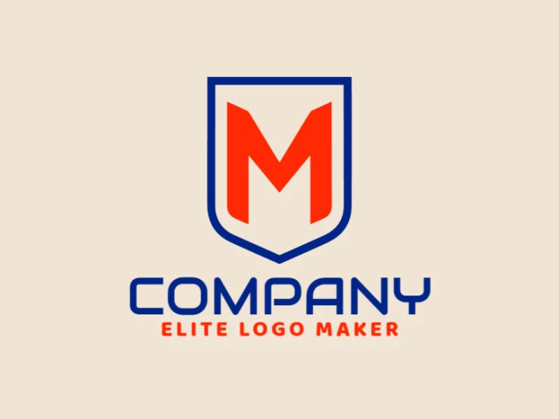 Un logotipo emblema que presenta la combinación de la letra 'M' y un escudo, diseñado para una presencia de marca fuerte y autoritaria.