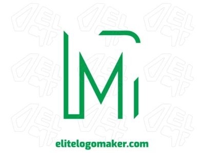 La letra 'M' con diseño minimalista y color verde, estilizada como una letra inicial, es perfecta para un logo de negocios.