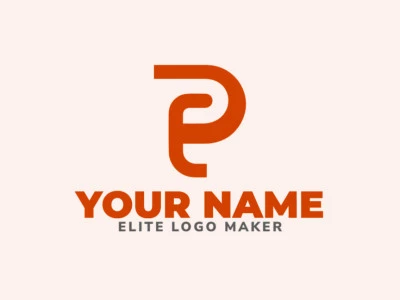 Un diseño de logotipo minimalista sutil, personalizable y elegante que presenta las formas de la letra 'P'.