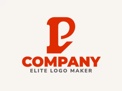 Un logo minimalista con la letra "P" en naranja vibrante, creando una identidad de marca notable con líneas limpias y diseño moderno.