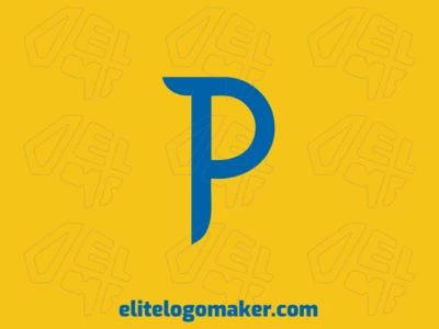 Un logotipo corporativo genial con la letra 'P' y un concepto elegante, que ofrece un diseño de letra inicial profesional y económico.