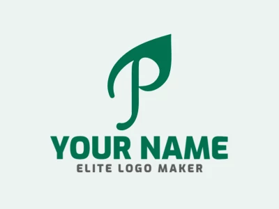 Un logo minimalista con la letra "P" para negocios, ofreciendo un diseño elegante y moderno, perfecto para un creador de logotipos rápido.